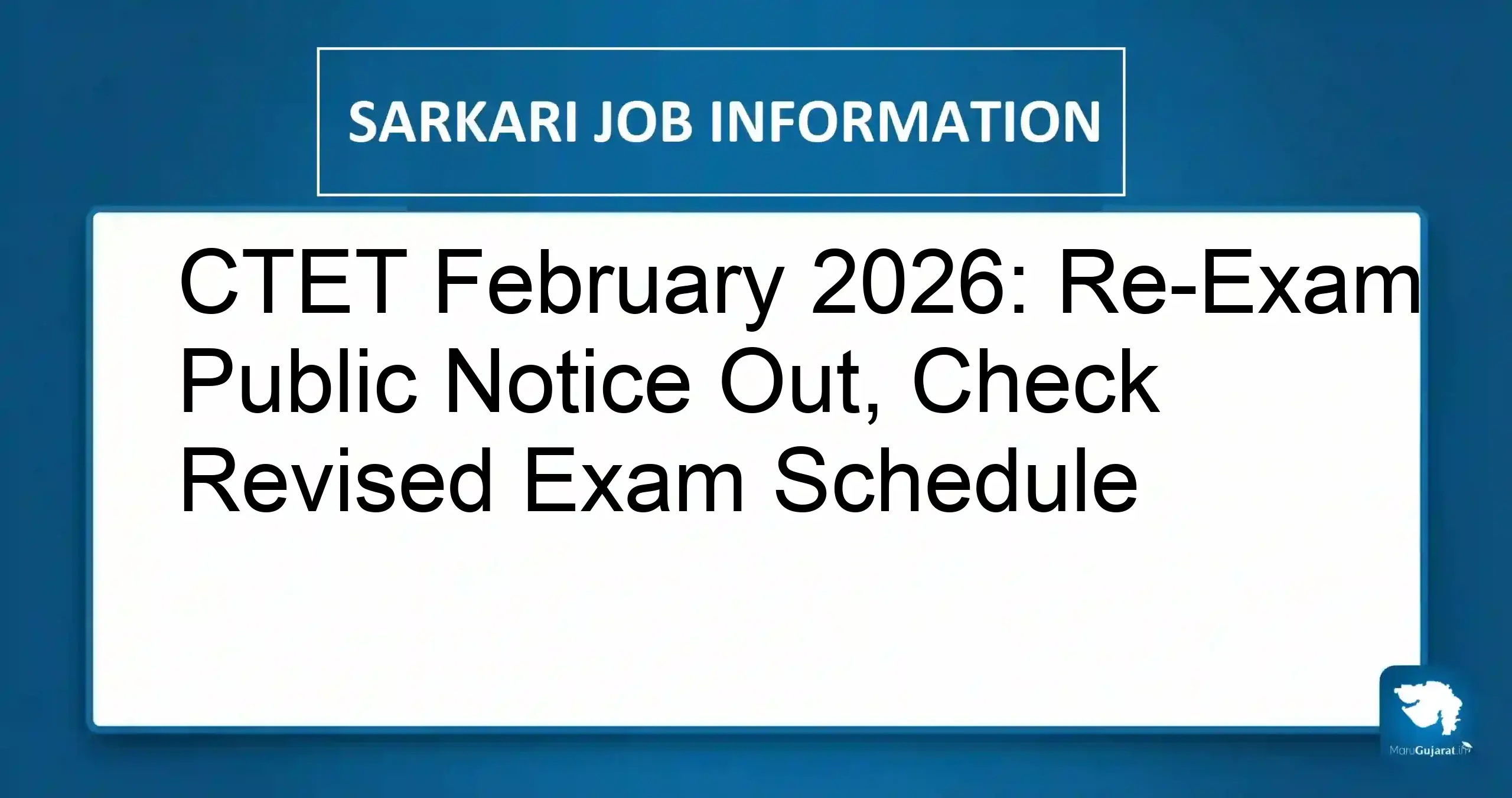 CTET 2026 Re-Exam Date