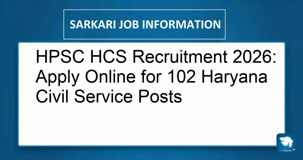 HPSC HCS Recruitment 2026: Apply Online for 102 Haryana Civil Service Posts