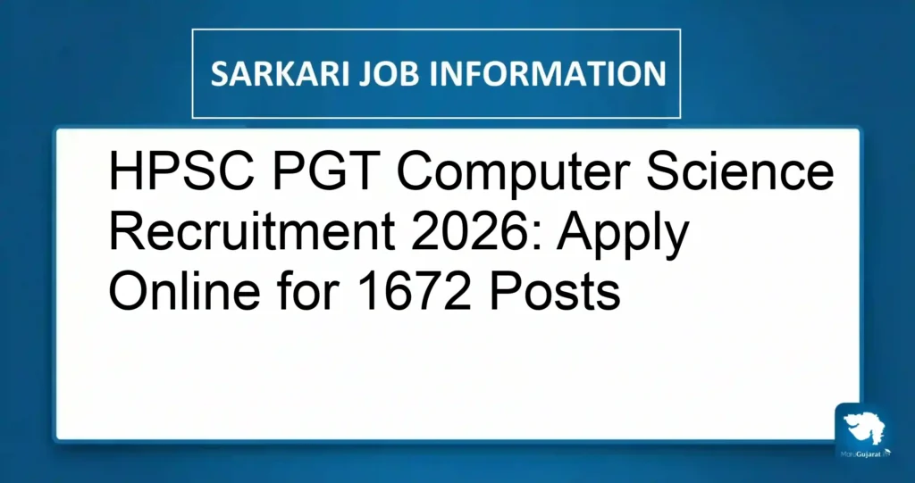 HPSC PGT Computer Science Recruitment 2026: Apply Online for 1672 Posts