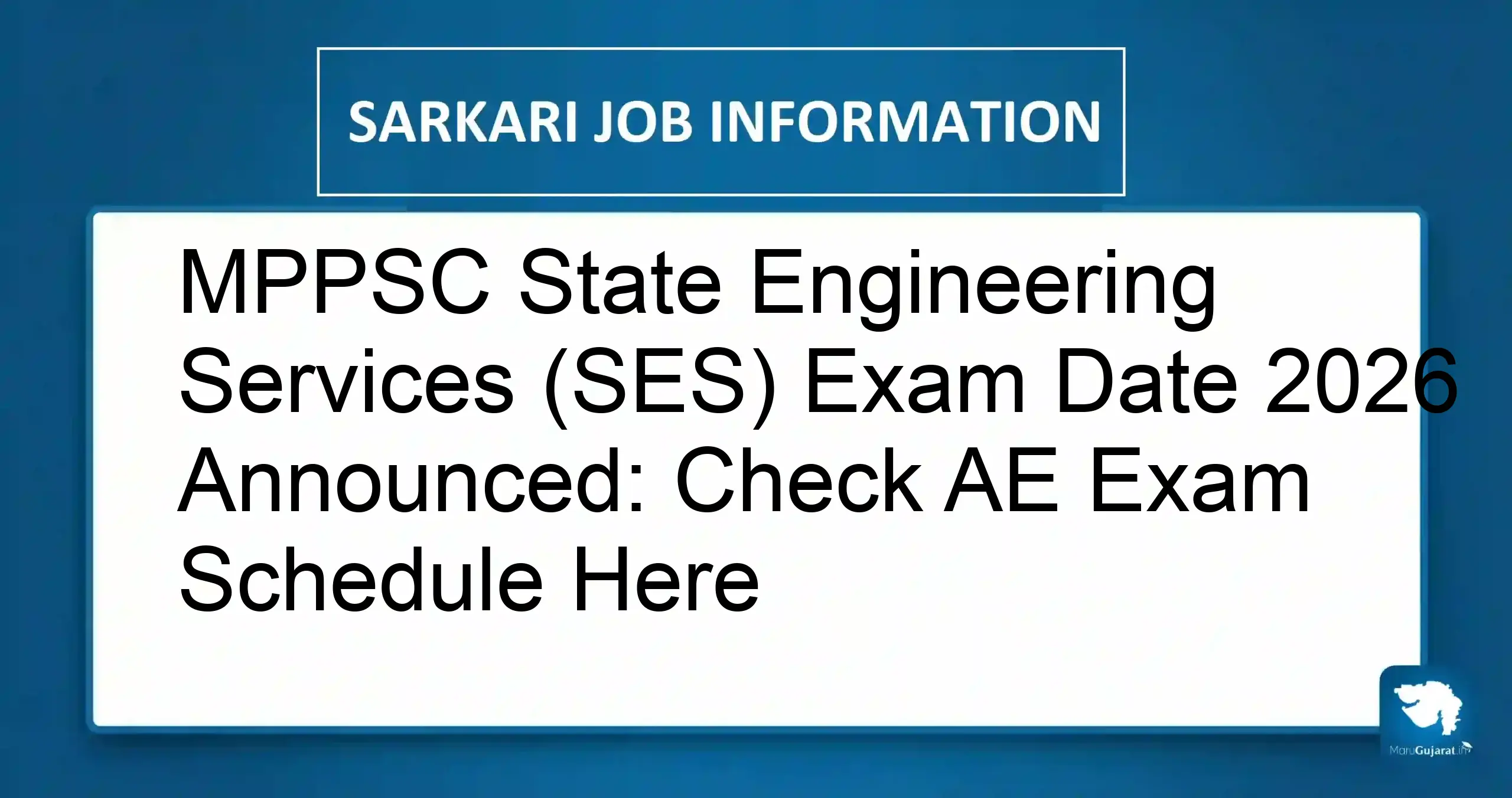 MPPSC SES Exam Date 2026