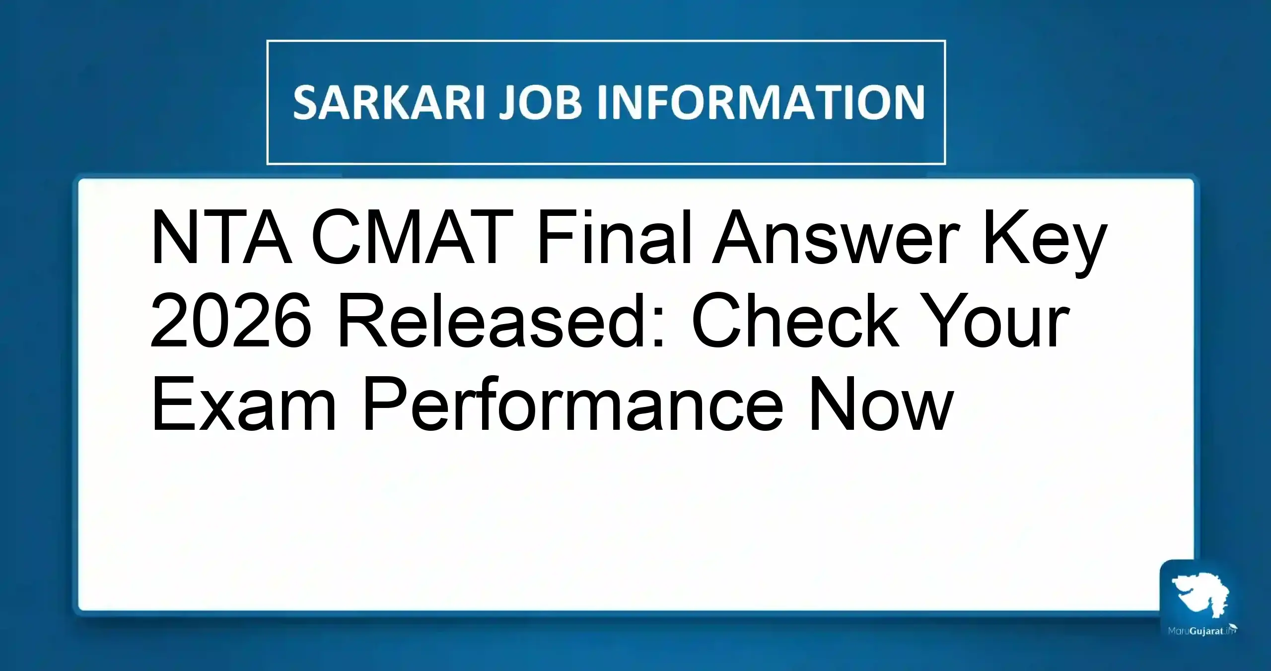 NTA CMAT Final Answer Key 2026
