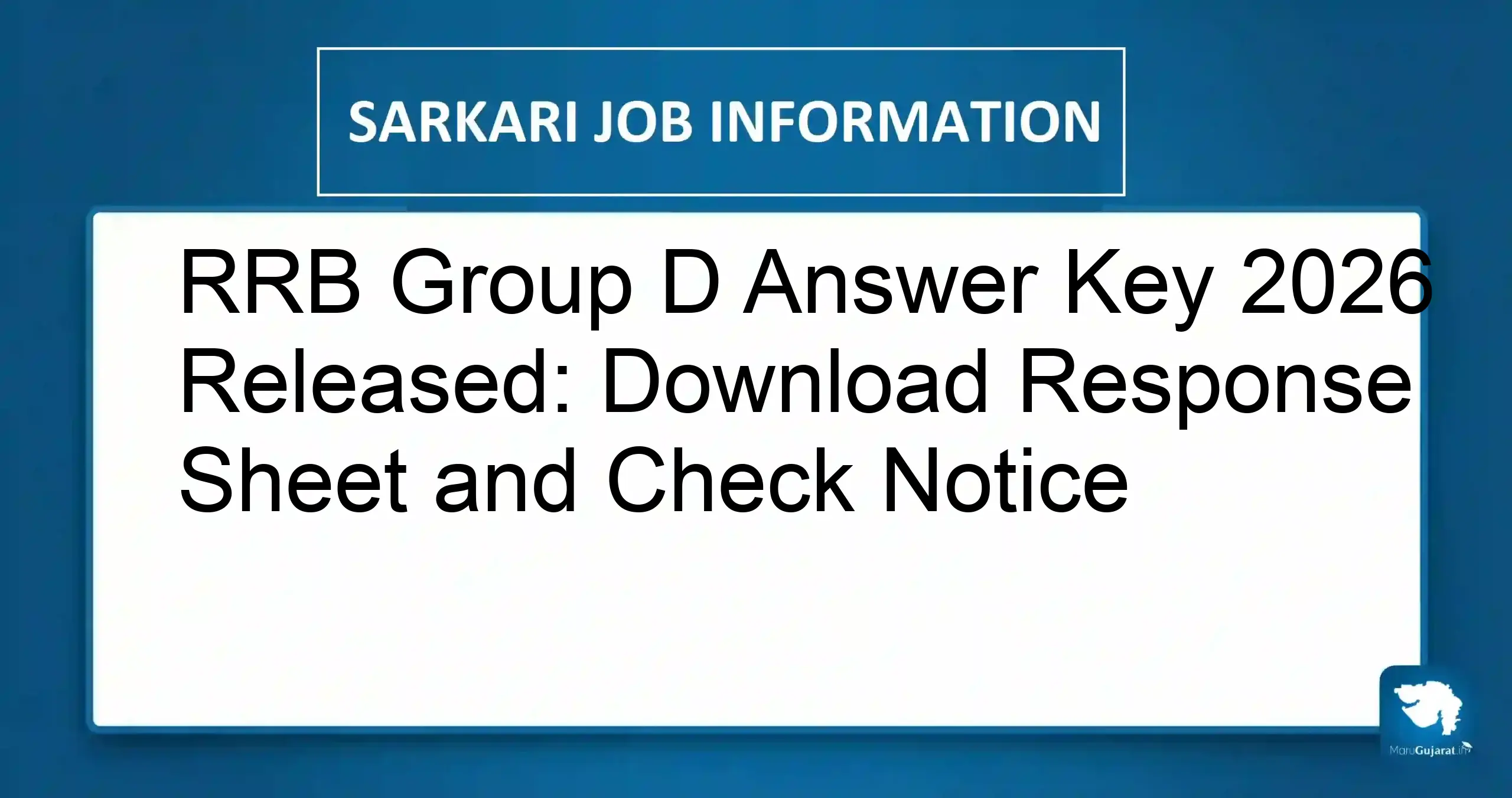 RRB Group D Answer Key 2026
