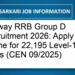 Railway RRB Group D Recruitment 2026: Apply Online for 22,195 Level-1 Posts (CEN 09/2025)