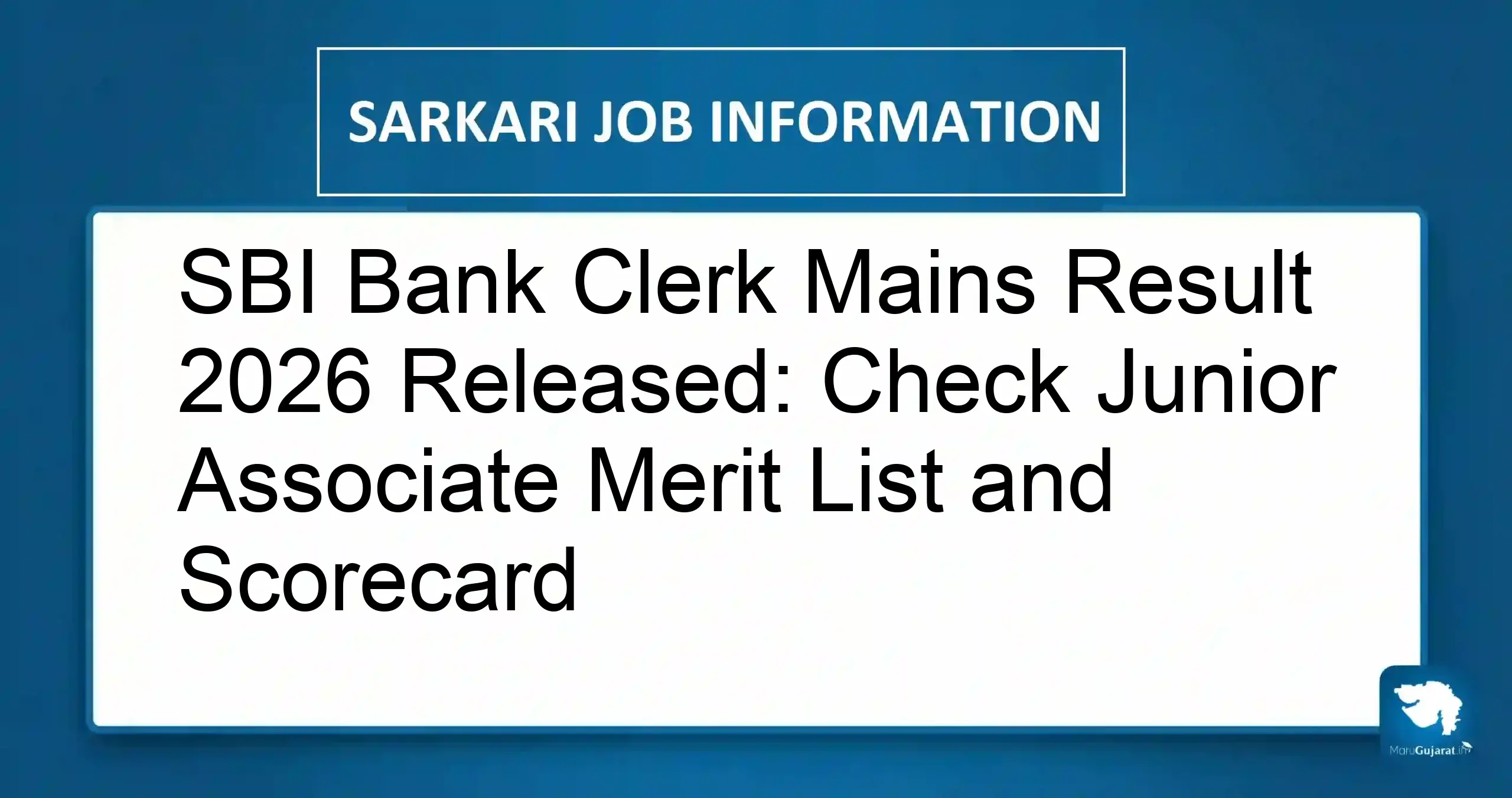 SBI Clerk Mains Result 2026
