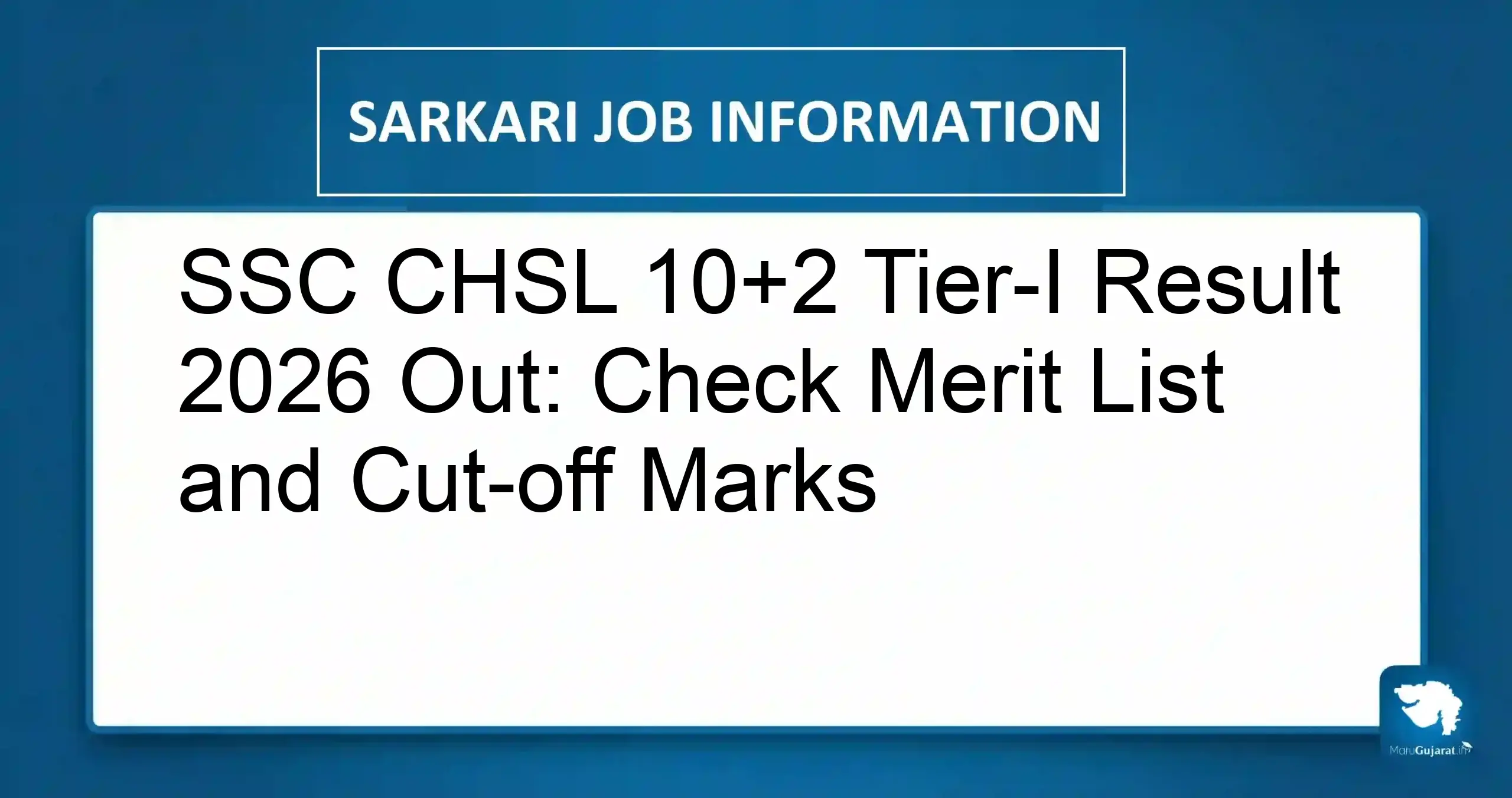 SSC CHSL Tier-I Result 2026