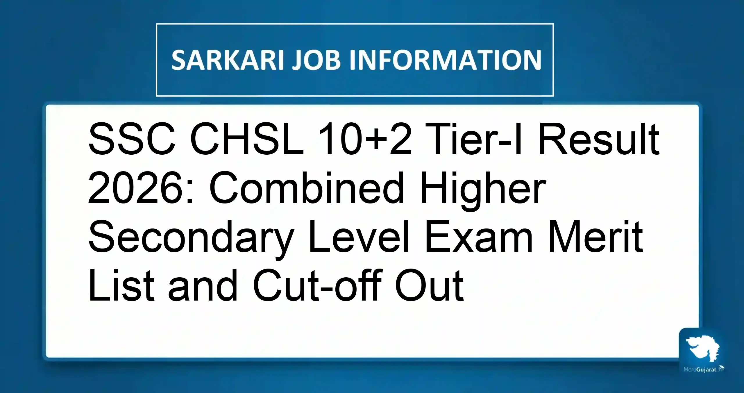 SSC CHSL Tier-I Result 2026