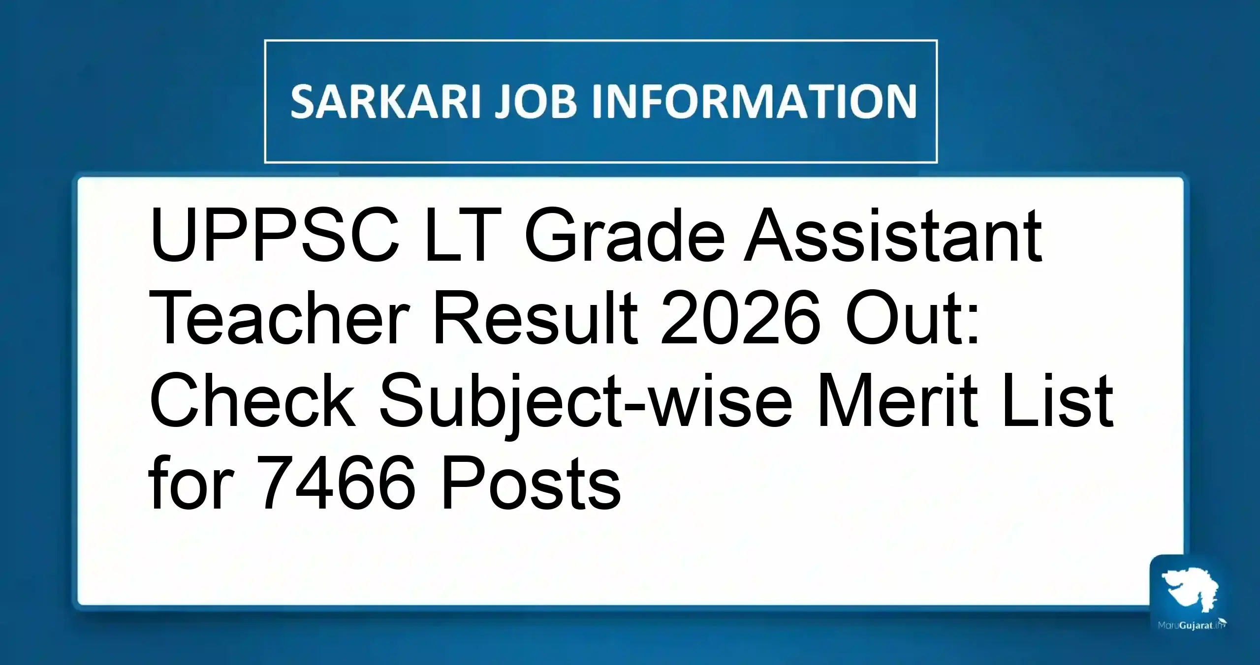 UPPSC LT Grade Assistant Teacher Result 2026