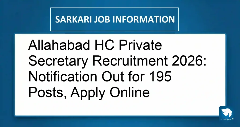 Allahabad HC Private Secretary Recruitment 2026: Notification Out for 195 Posts, Apply Online