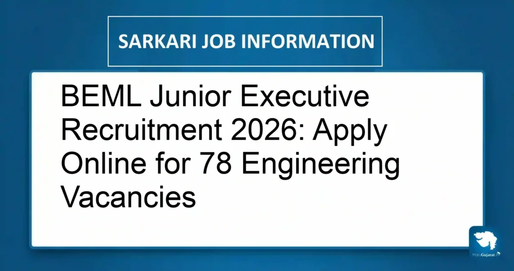 BEML Junior Executive Recruitment 2026: Apply Online for 78 Engineering Vacancies