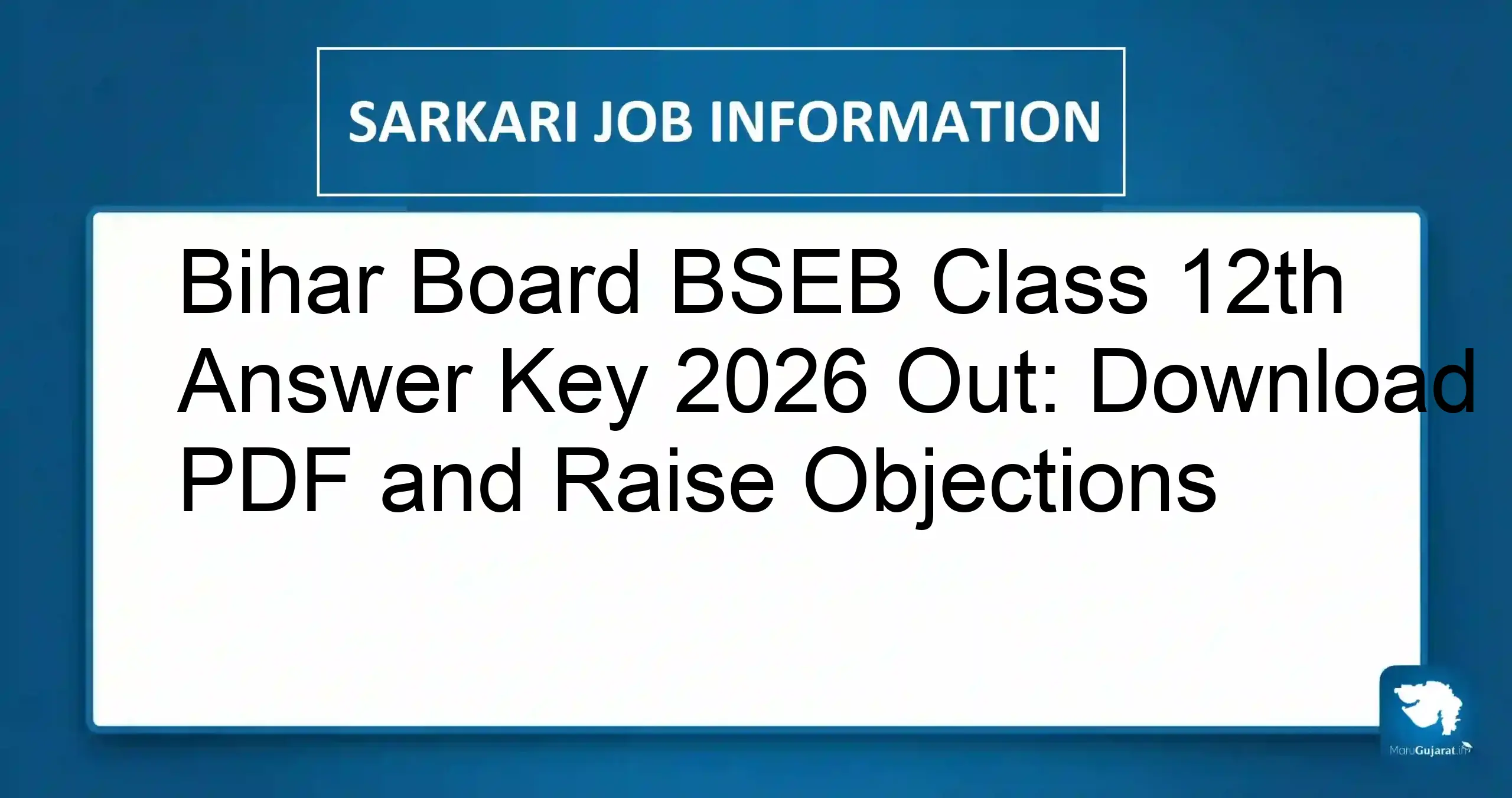 Bihar Board Class 12th Answer Key 2026