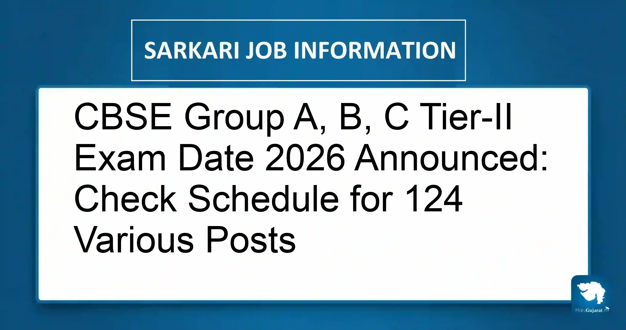 CBSE Group A B C Tier-II Exam Date 2026