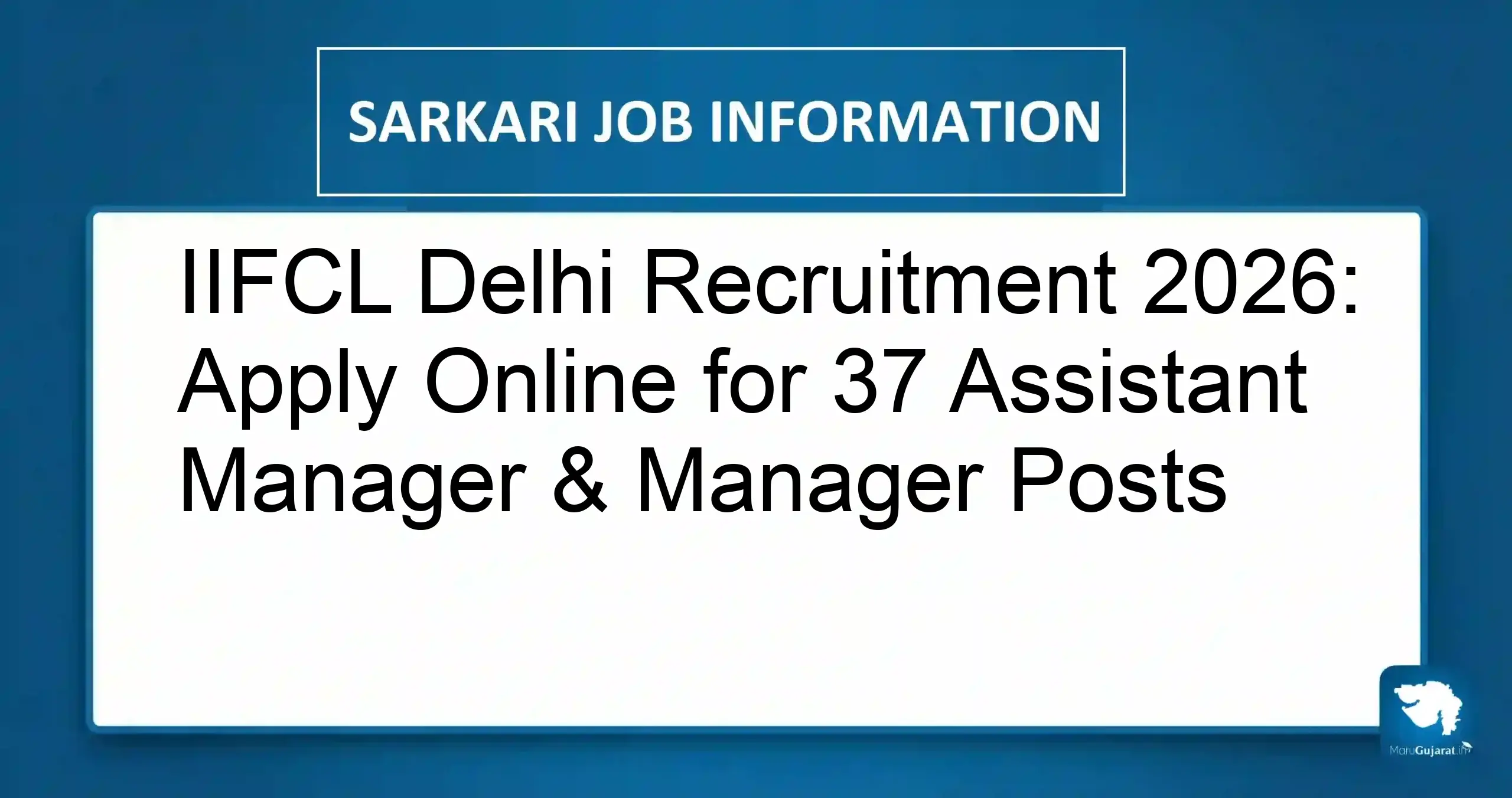 IIFCL Delhi Recruitment 2026