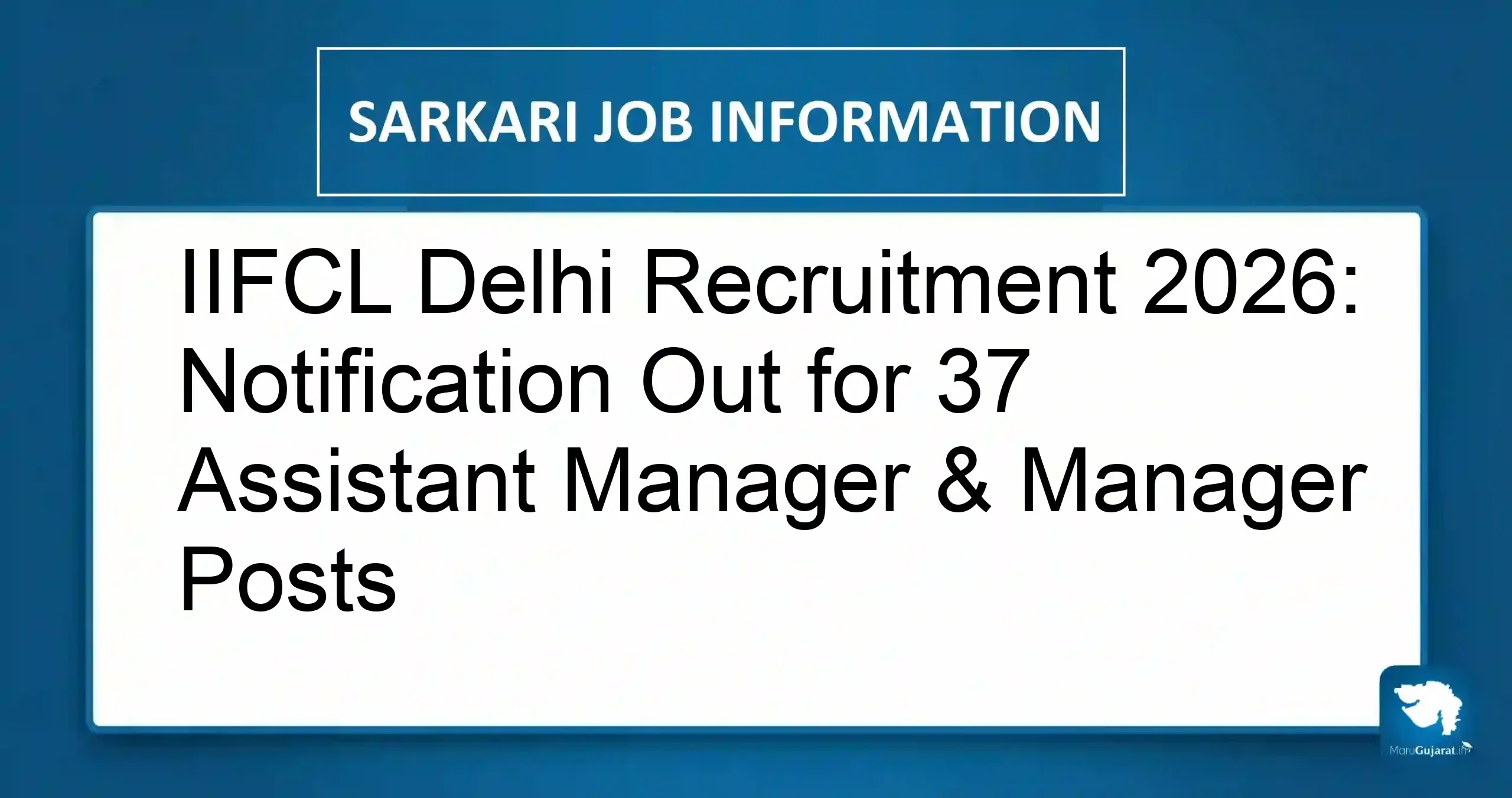 IIFCL Delhi Recruitment 2026