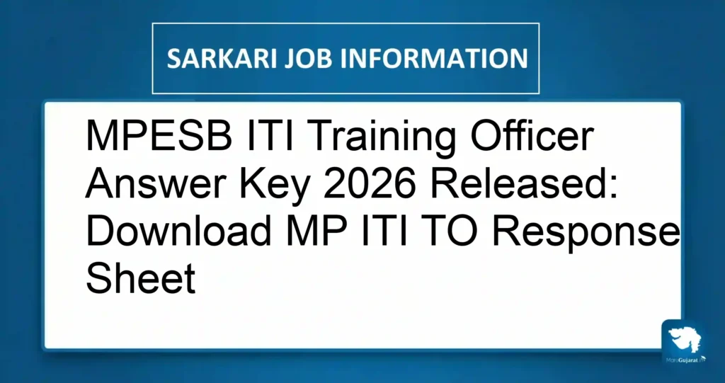 MPESB ITI Training Officer Answer Key 2026 Released: Download MP ITI TO Response Sheet