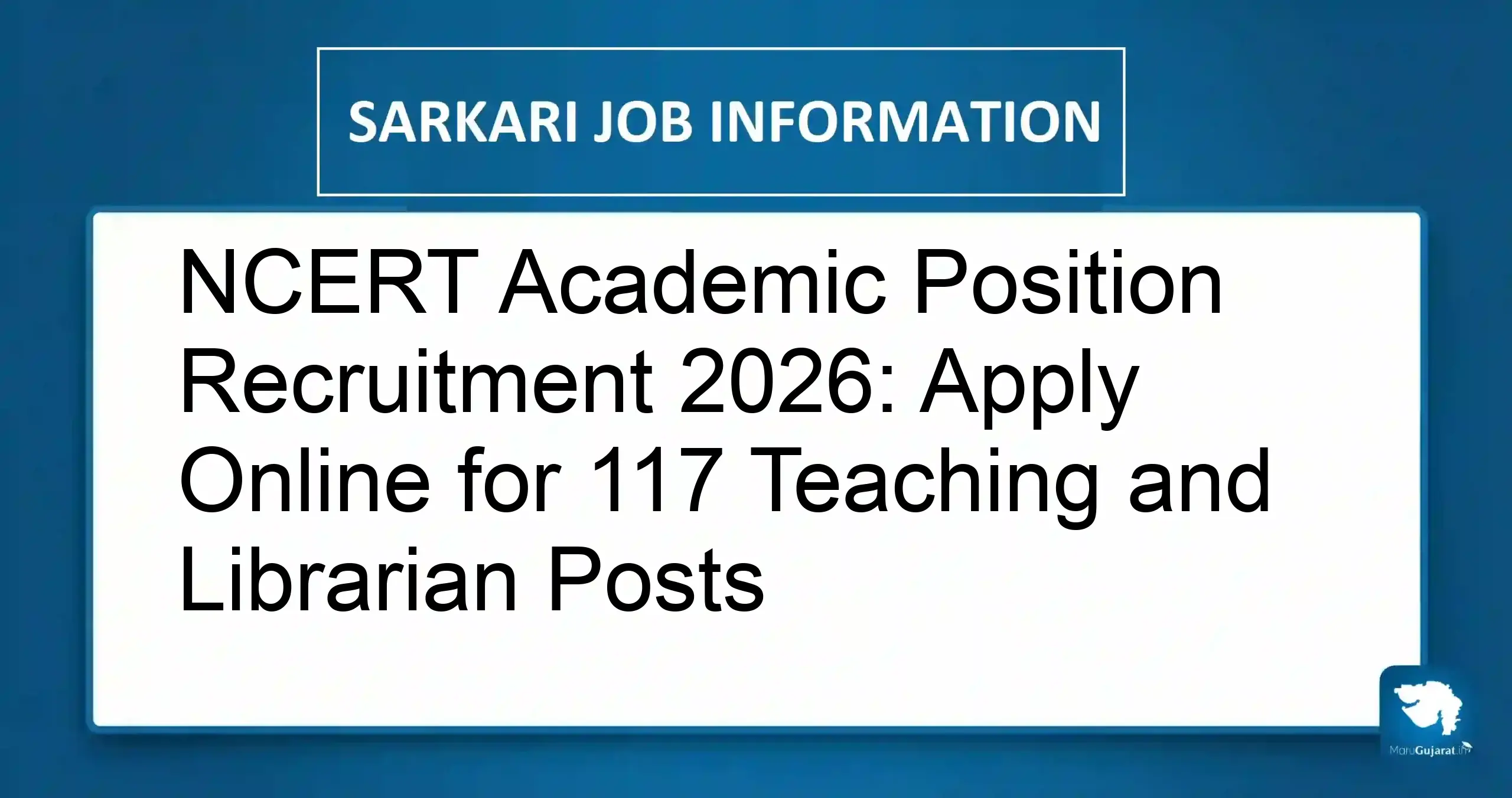 NCERT Academic Position Recruitment 2026