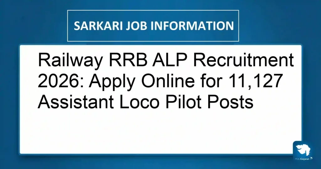 Railway RRB ALP Recruitment 2026: Apply Online for 11,127 Assistant Loco Pilot Posts