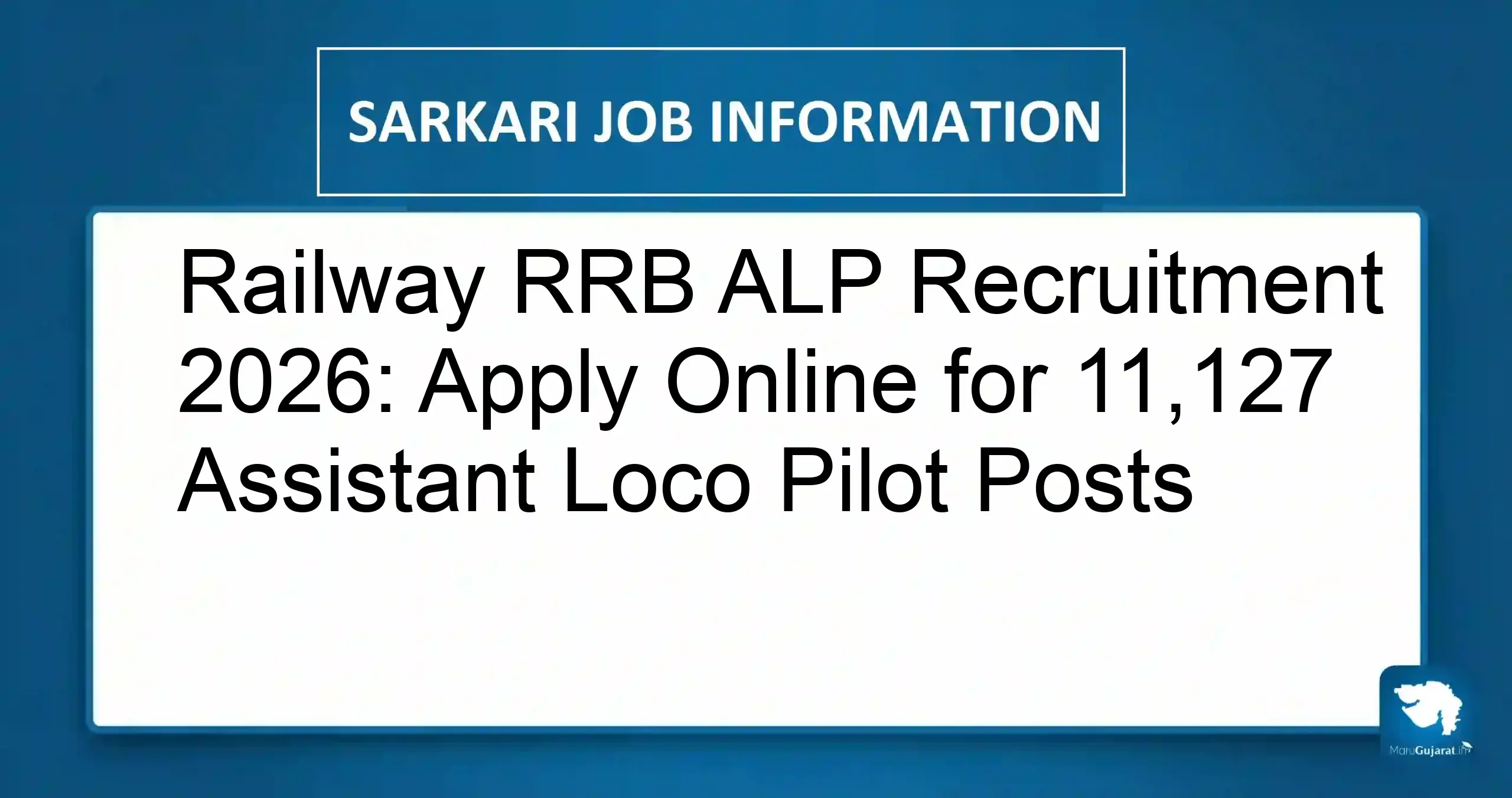 RRB ALP Recruitment 2026