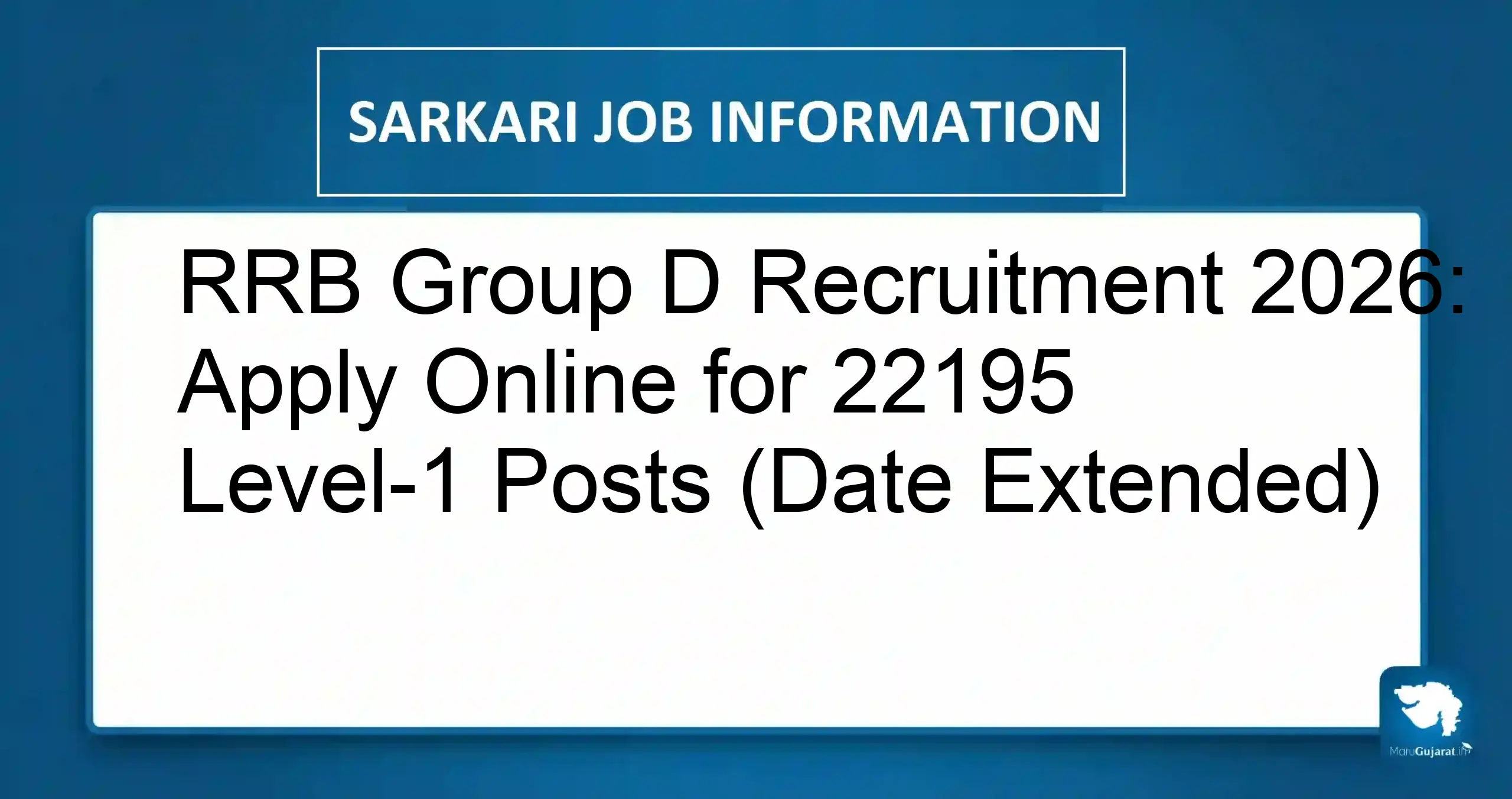 RRB Group D Recruitment 2026