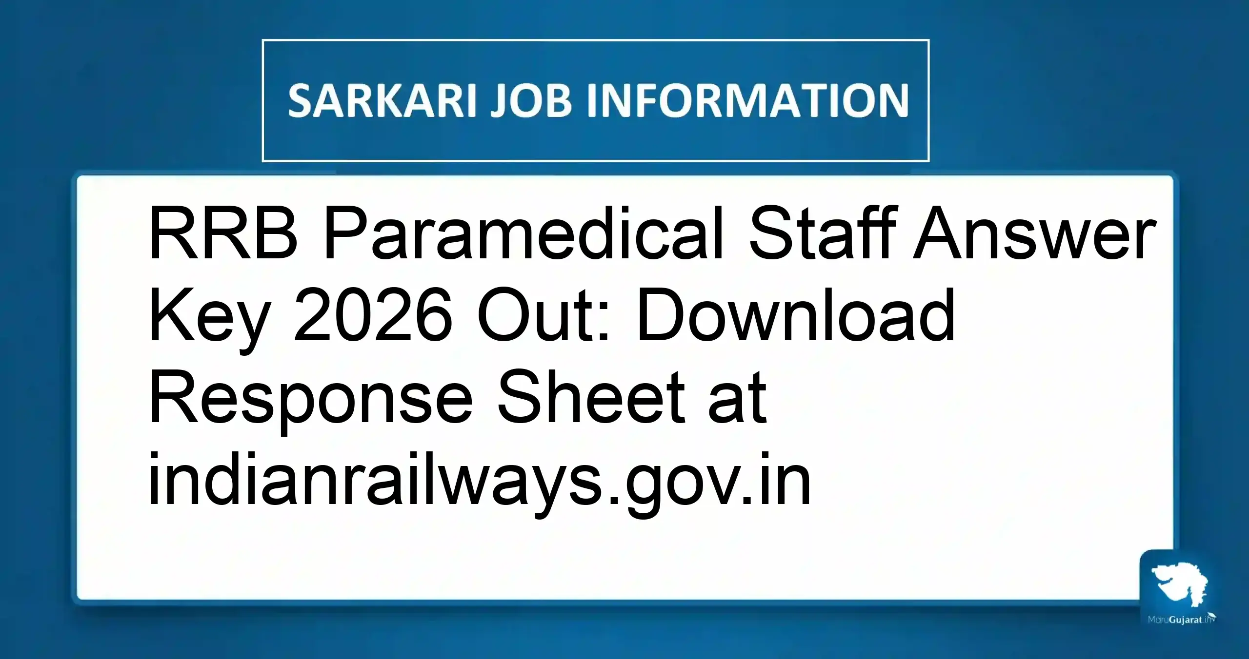 RRB Paramedical Staff Answer Key 2026