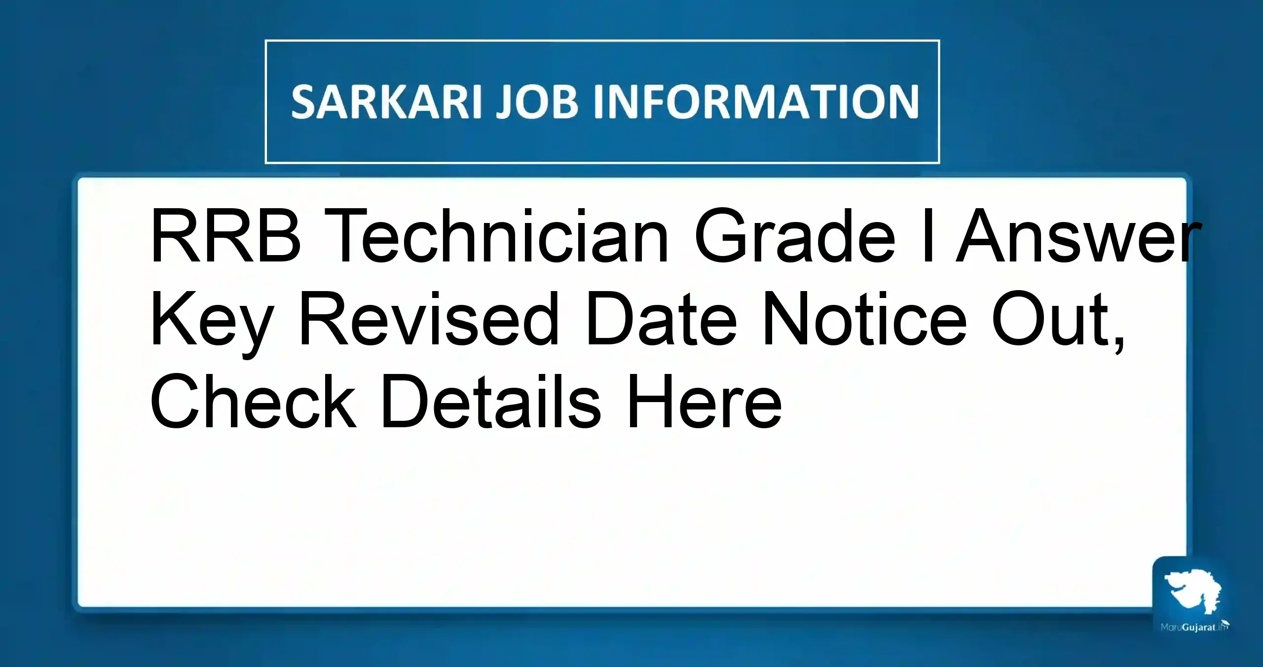 RRB Technician Answer Key 2026