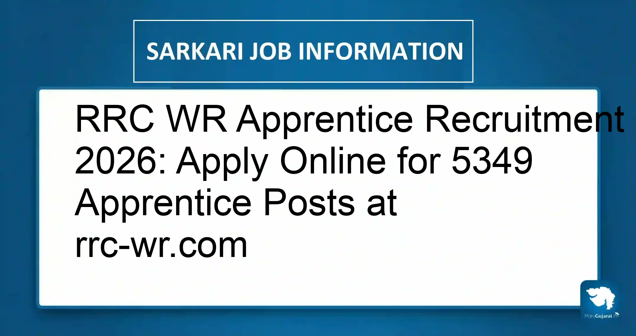 RRC WR Apprentice Recruitment 2026