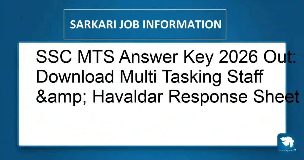 SSC MTS Answer Key 2026 Out: Download Multi Tasking Staff & Havaldar Response Sheet