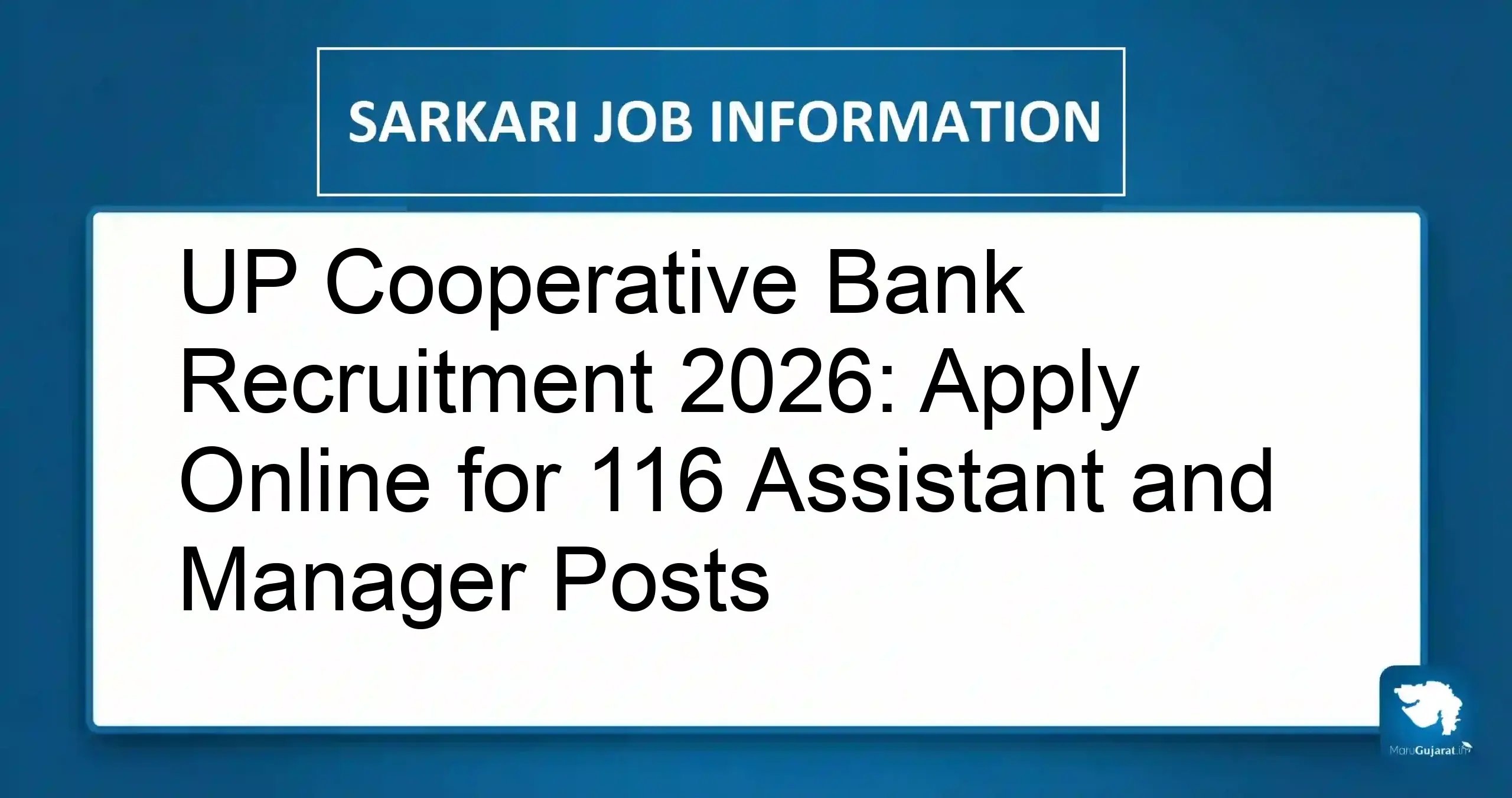 UP Cooperative Bank Recruitment 2026